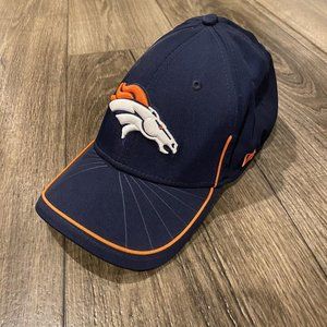 New Era Denver Broncos Football Mens Blue Embroidered Fitted Hat Large XL